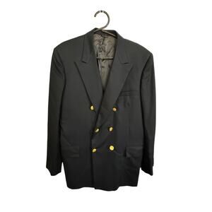 VTG EdW Hawk Imperial Roos Atkins Men’s Suit Coat Jacket Navy Gold Color Buttons